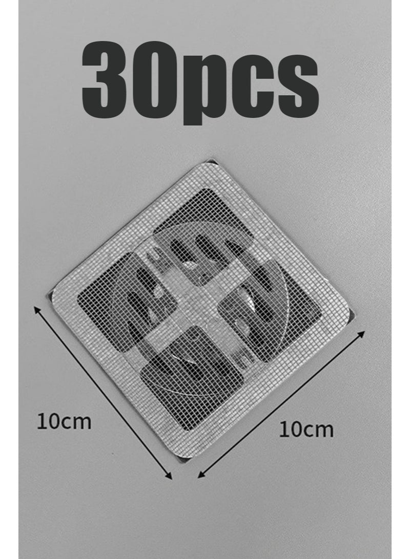 30PCS Self-Adhesive Hair Filter Sticker, DisposableShower Drain Adapter, Anti-Clog KitchenBathroom Drain Hair Drain Catcher, Door,Kitchen Sewage Grill Filter, Window ScreenRepair Patch - Image 2