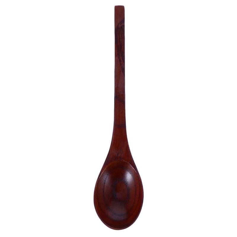 Long Handle Wooden Spoon For Mixing Soup And Cooking 20cm Natural Wood - Image 1