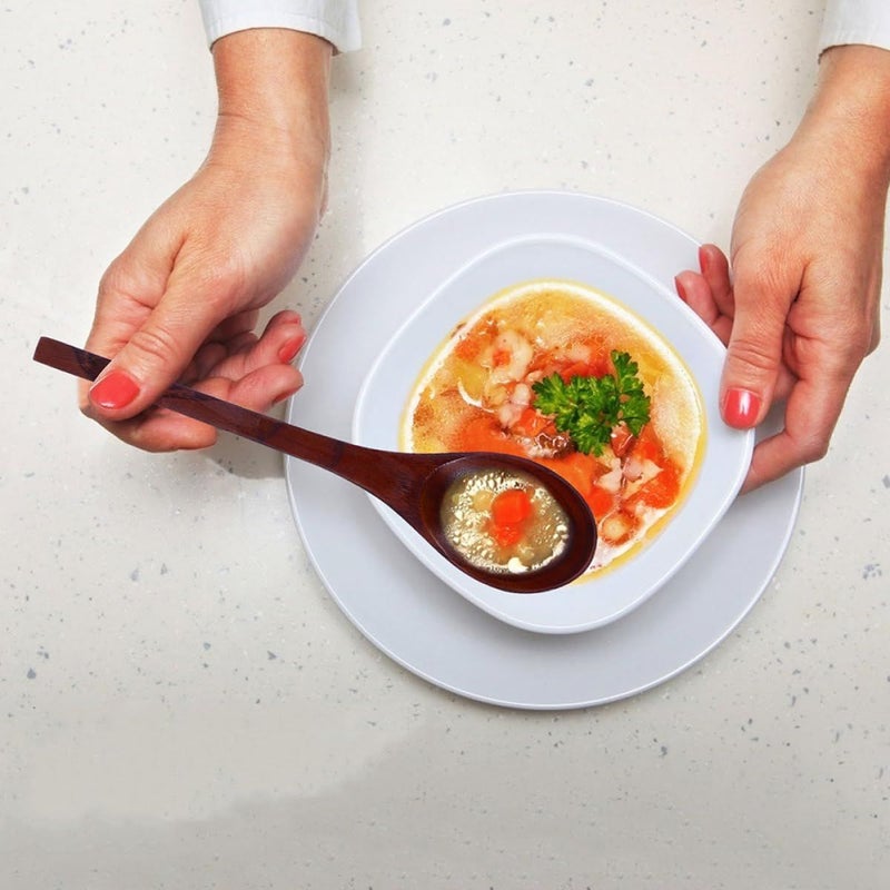 Long Handle Wooden Spoon For Mixing Soup And Cooking 20cm Natural Wood - Image 5