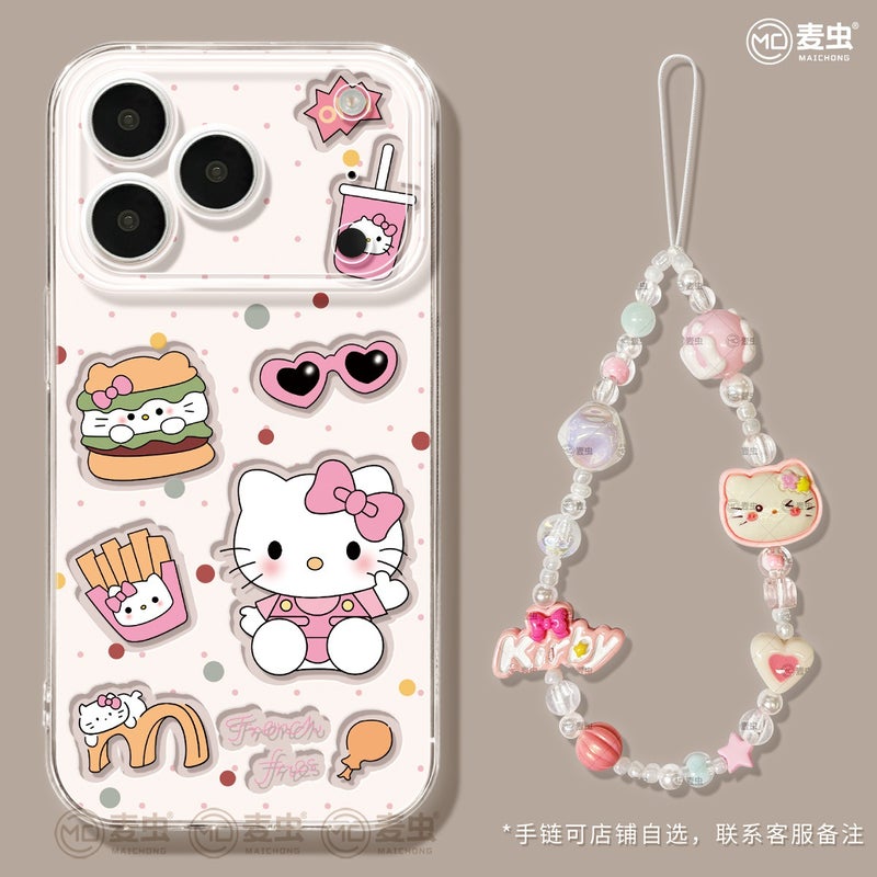 Bow Hello Kitty Suitable for Apple 17Promax Mobile Phone Case Apple 16 New Iphone15Pro Cute - Image 1