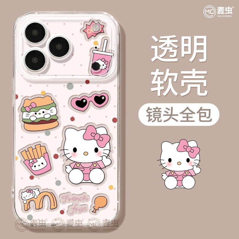 Bow Hello Kitty Suitable for Apple 17Promax Mobile Phone Case Apple 16 New Iphone15Pro Cute - Image 3