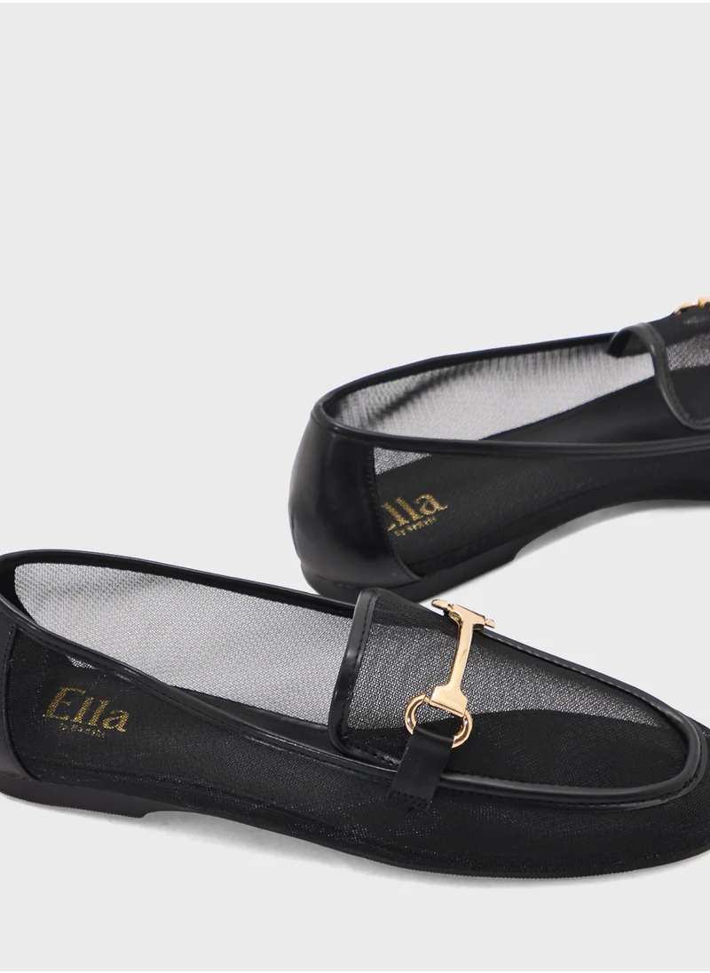 ELLA Mesh Trim Detail Mocassin