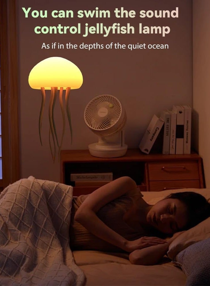 بورتوني مصباح قنديل البحر LED خيالي قنديل البحر ضوء RGB متدرج للتحكم الصوتي مصباح مزاج قنديل البحر مع مخالب الرقص للأطفال غرف نوم غرفة المعيشة إضاءة جو ديكورية - Image 5