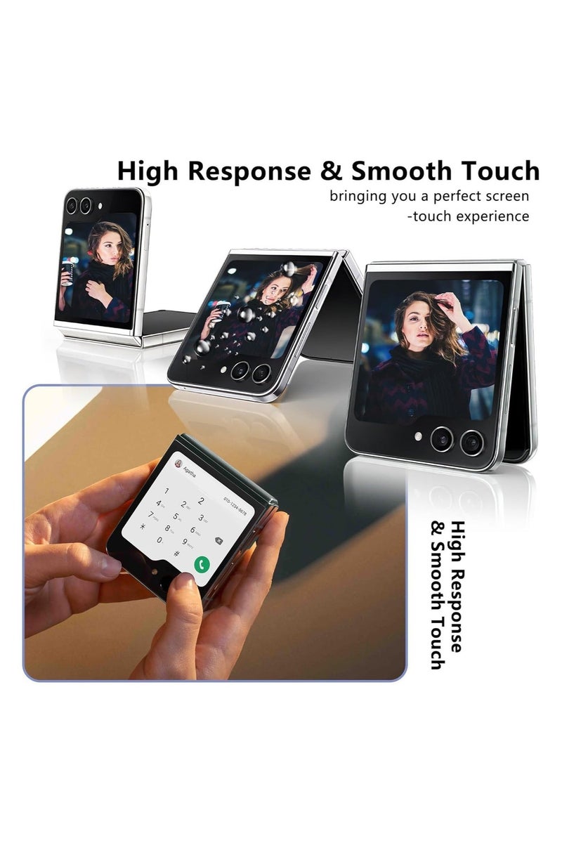 JOMILA Screen Protector for Samsung Galaxy Z Flip 7 TPU Film 2 Sets  HD Clear Anti-Scratch Full Coverage Case Friendly (Galaxy Flip 7) - Image 3