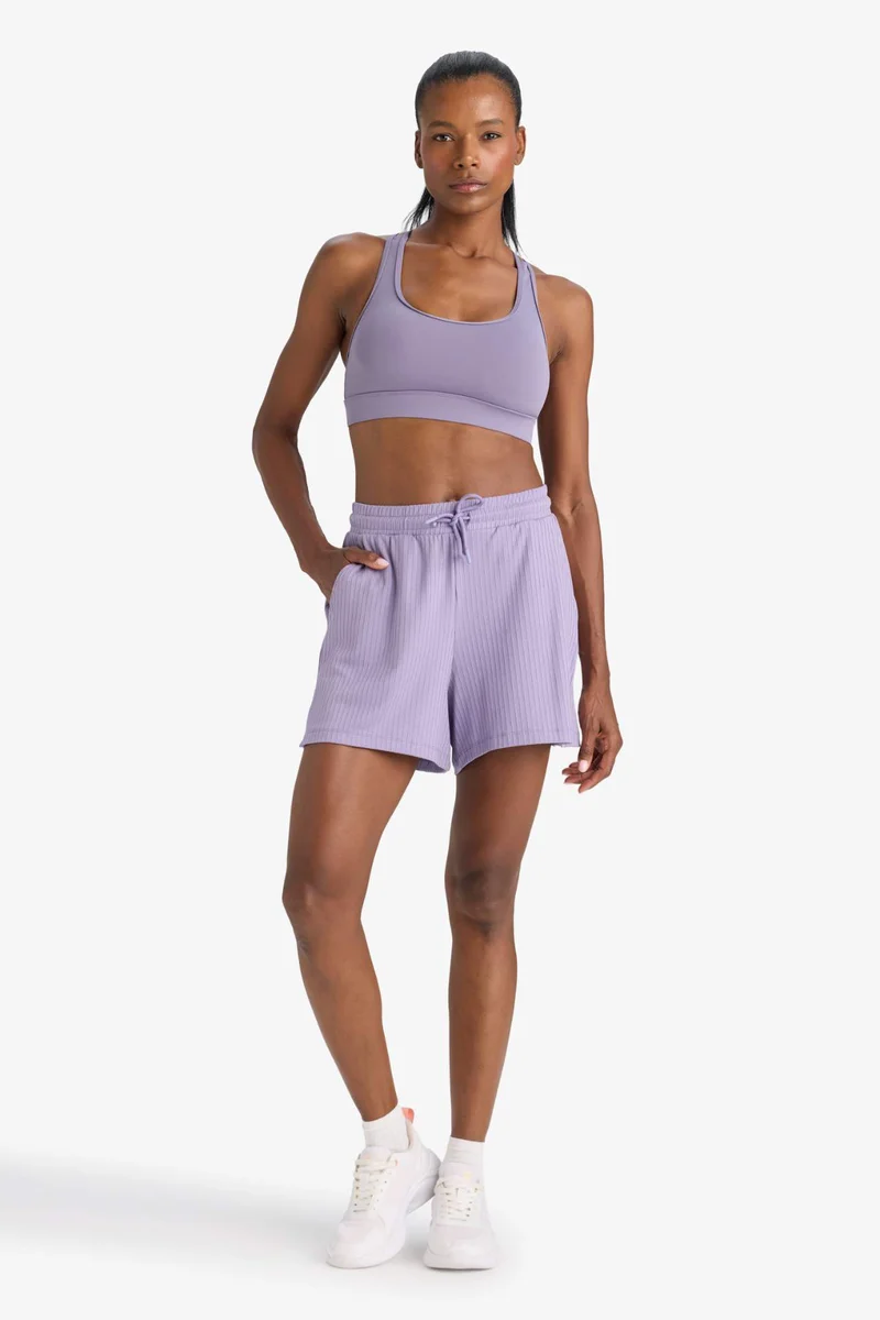 ديفاكتو Standard Fit Ribana Short Leg Shorts