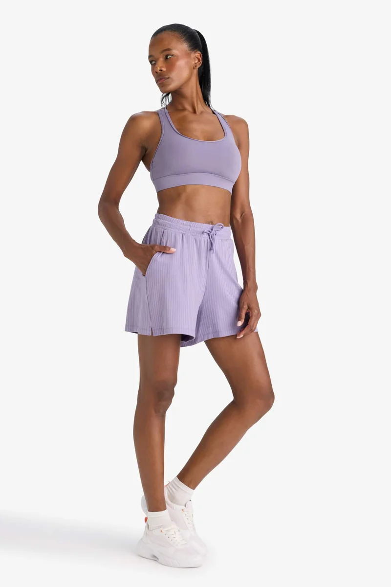 ديفاكتو Standard Fit Ribana Short Leg Shorts