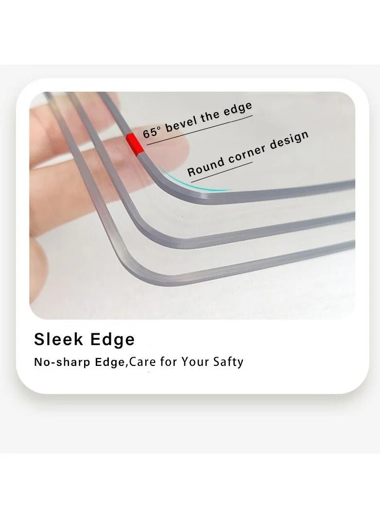 1.5mm سميكة من البلاستيك غطاء حماية طاولة طعام شفافة مناسبة لأنّ منزل مكتب مطبخ - Image 2