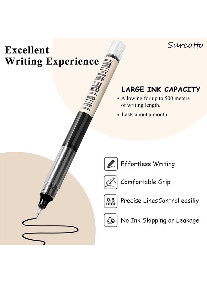 Generic 12 Pcs 0.5mm Black Gel Ink Pens, Ballpoint Pen, Ultra-Fast Drying, Waterproof Gel Pen for Writing, Drawing, and Outlining, Black Pens for Students, Office Workers Etc.  - Image 2
