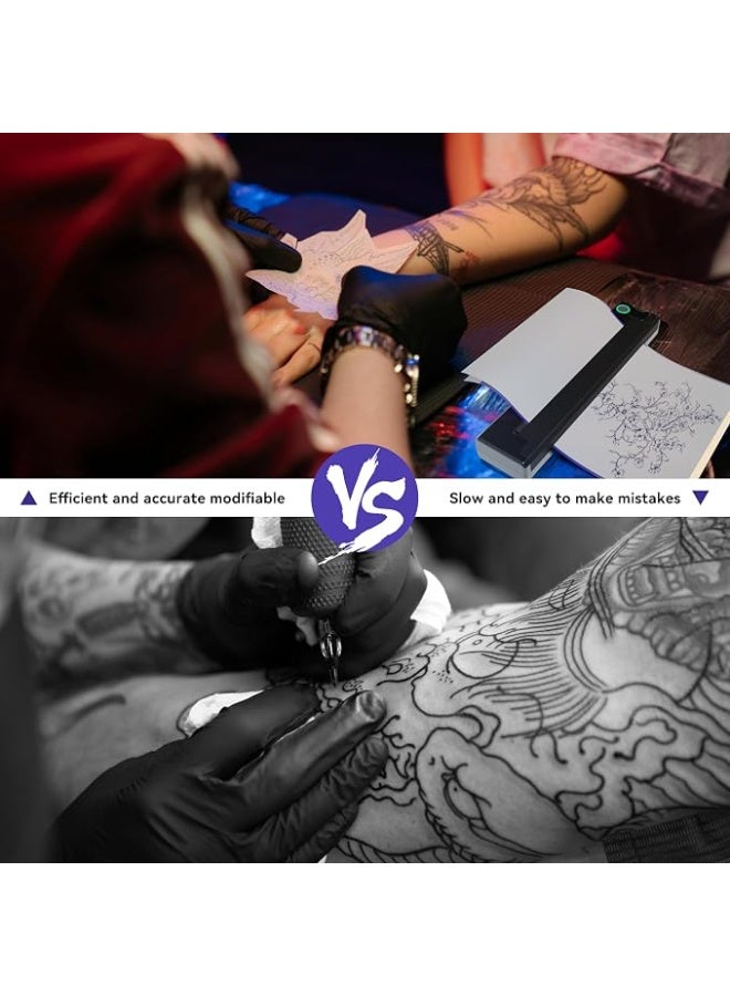 PeriPage P90 Wireless Tattoo Stencil Printer - Professional & Beginner Friendly, Bluetooth & USB Connectivity, Free Stencil Paper Included - Image 3