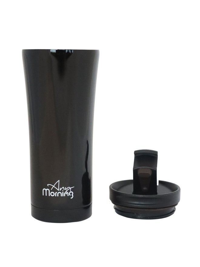 Any Morning Stainless Steel Coffee Tumbler, Black - Image 2