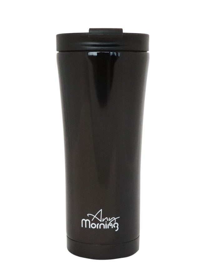 Any Morning Stainless Steel Coffee Tumbler, Black - Image 1