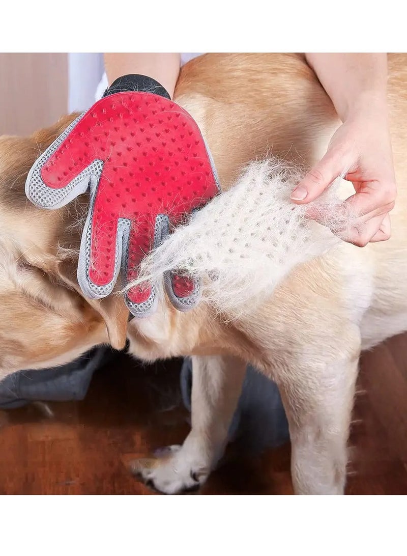 Pet Grooming Gloves - Effective Hair Remover and Massage Mitt for Cats, Dogs, Rabbits, and Horses; Ideal Deshedding Brush for Long or Short Fur Bathing. - Image 2