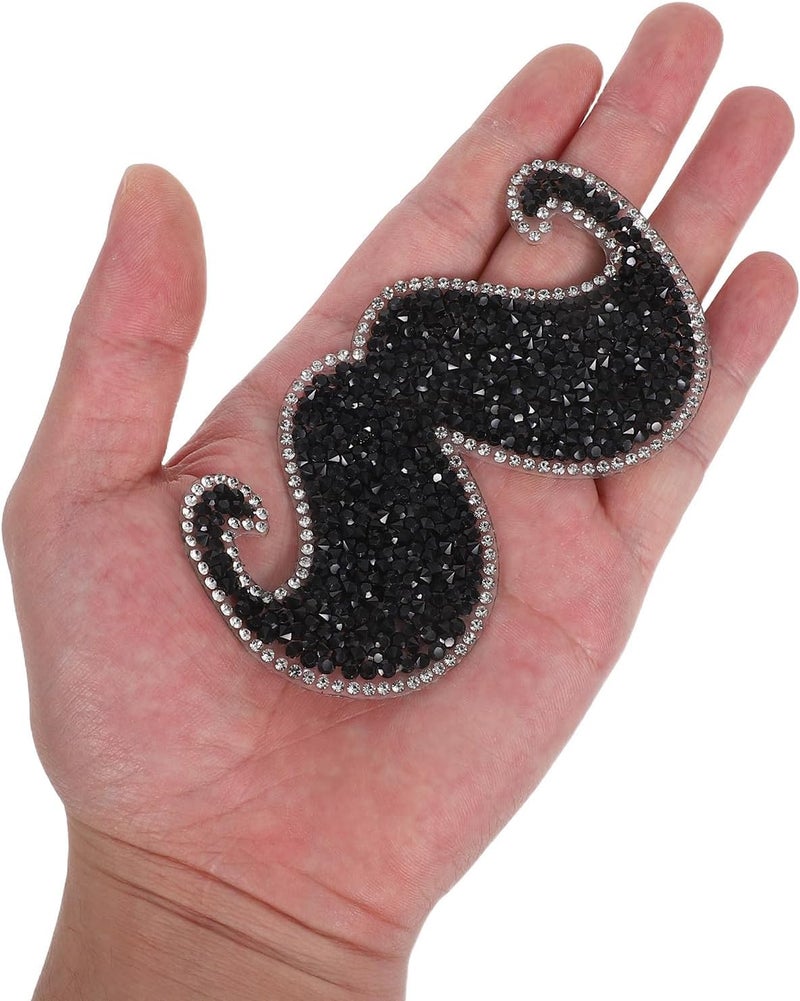 ABOOFAN 2pcs Mustache Beard Iron on Patches for DIY Clothing Repair, Fashion Applique for Hats, Bags, Jeans, and Jackets - Image 4