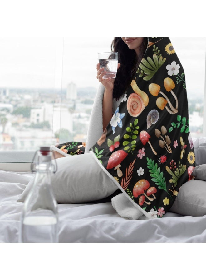 ARTIEMASTER Mushroom Hooded Blanket Mushrooms Gifts for Women Soft Fleece Flannel Mushroom Throw Wearable Blanket All Season Plant Blankets for Bed Decorative 60"x50" for Teens - Image 4