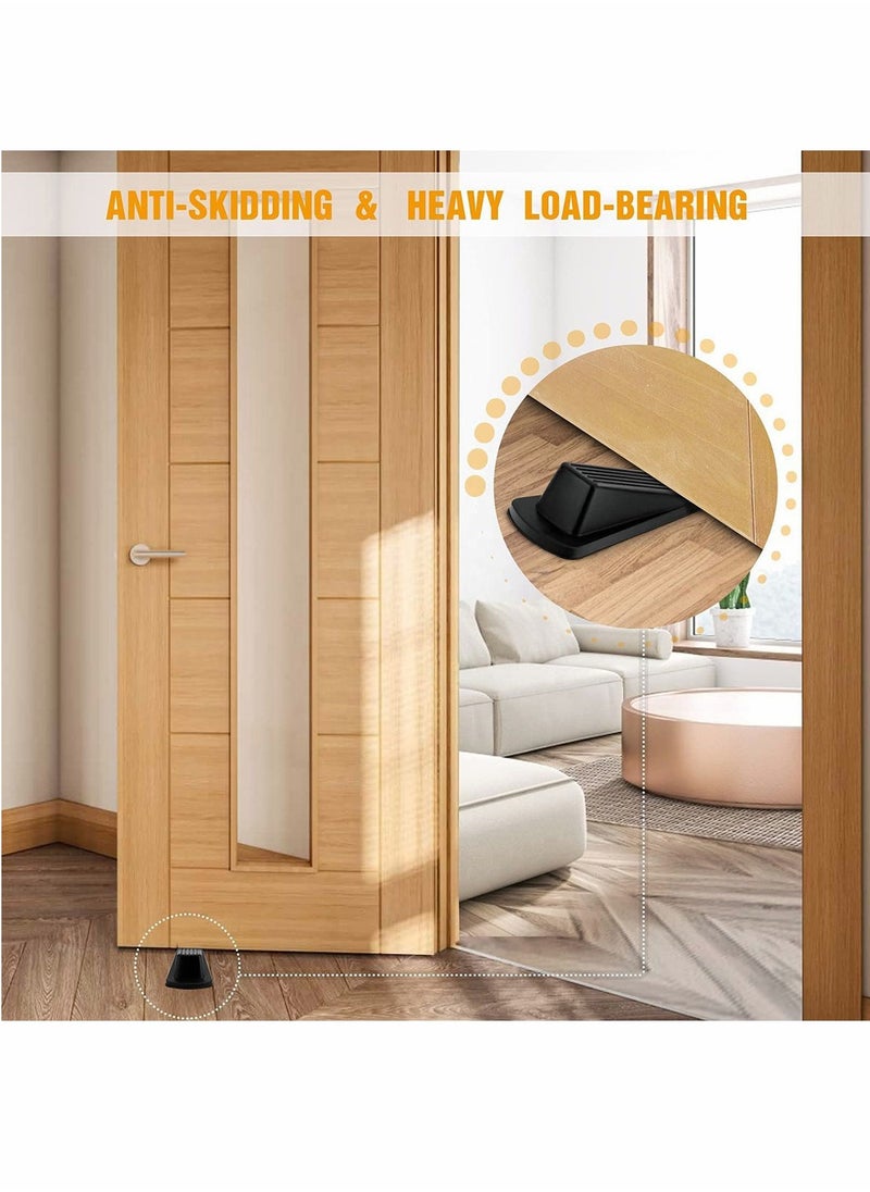 Door Stopper Set Slip Resistant Heavy Duty Design Doorstops Work on All Surfaces Carpet Floors 2 Pcs