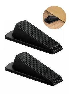 Generic Door Stopper Set Slip Resistant Heavy Duty Design Doorstops Work on All Surfaces Carpet Floors 2 Pcs  - Image 1