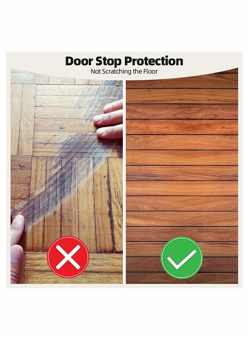 Door Stopper Set Slip Resistant Heavy Duty Design Doorstops Work on All Surfaces Carpet Floors 2 Pcs