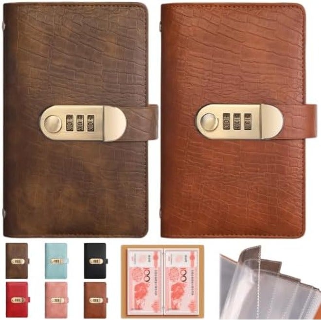 ODYSITE 2027 New 100 Transparent Pocket Currency Collectors Album， Lockable Savings Book, Money Saving Binder, for Collector Dollar Bill Cash Storage Collecting Supplies - Image 3