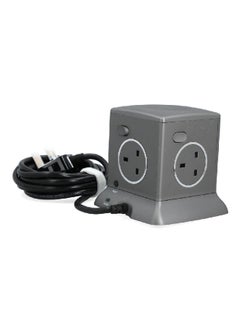 الفنار برج تمديد طاقة مع 3 مقابس و2 منفذ USB باللون الرمادي بطول 3 أمتار CE033M2AC18-CH214  - Image 3