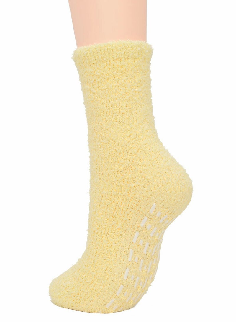 SYOSI 7 أزواج من جوارب الشتاء النسائية ناعمة ورقيقة ومريحة للنوم من الفليس، مضادة للانزلاق، دافئة، مصنوعة من الألياف الدقيقة، هدايا منزلية للنساء - Image 4