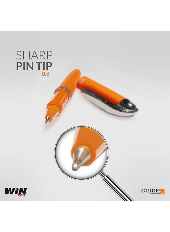 دبليو آي أن أقلام حبر جاف من WIN Guide | ١٠ أقلام حبر أزرق و١٠ عبوات إعادة تعبئة | رأس ٠٫٦ مم لكتابة سلسة | أقلام قابلة لإعادة التعبئة للطلاب | للاستخدام المدرسي والمكتبي والتجاري | أدوات مكتبية للامتحانات - Image 4