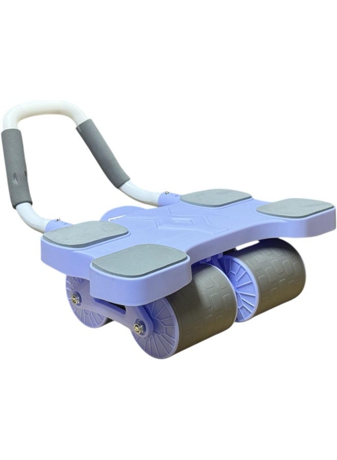 عجلة تمارين البطن المزدوجة ذات الارتداد التلقائي - جهاز تدريب عضلات الكور والخصر مع وسادة كوع مدمجة ومقبض مريح لنحت الجسم وتدريبات اللياقة البدنية المنزلية - Image 2