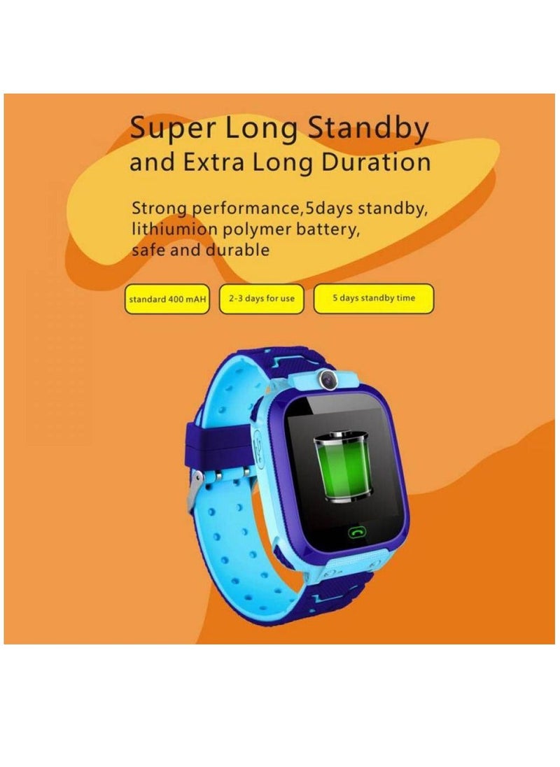 XO - Ultra-thin Waterproof Kids Tracker Phone Call For Boys Girls Sport Smart Watch Blue - Image 1