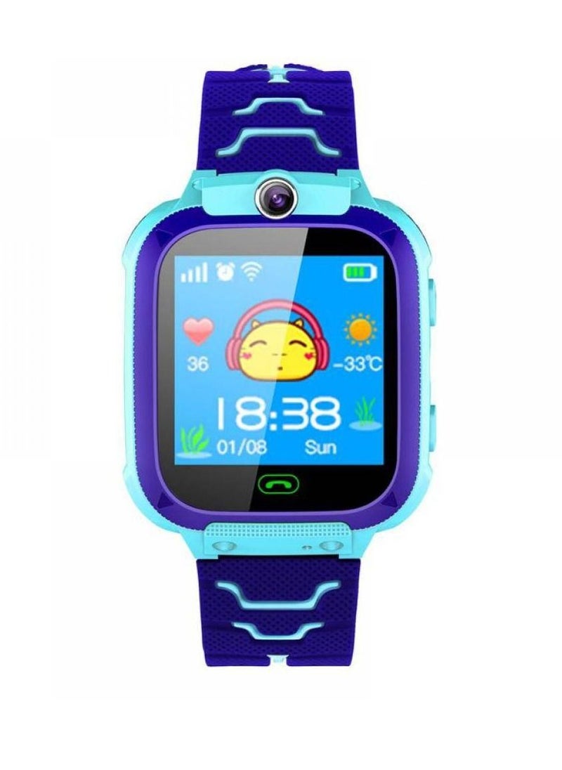 XO - Ultra-thin Waterproof Kids Tracker Phone Call For Boys Girls Sport Smart Watch Blue - Image 1