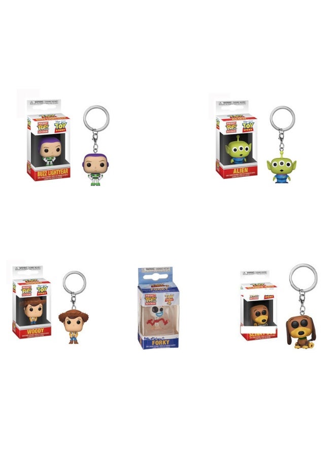 Funko - Disney Toy Story Woody/Buzz Lightyear/Alien/Forky POP Keychain Multicolour - Image 1