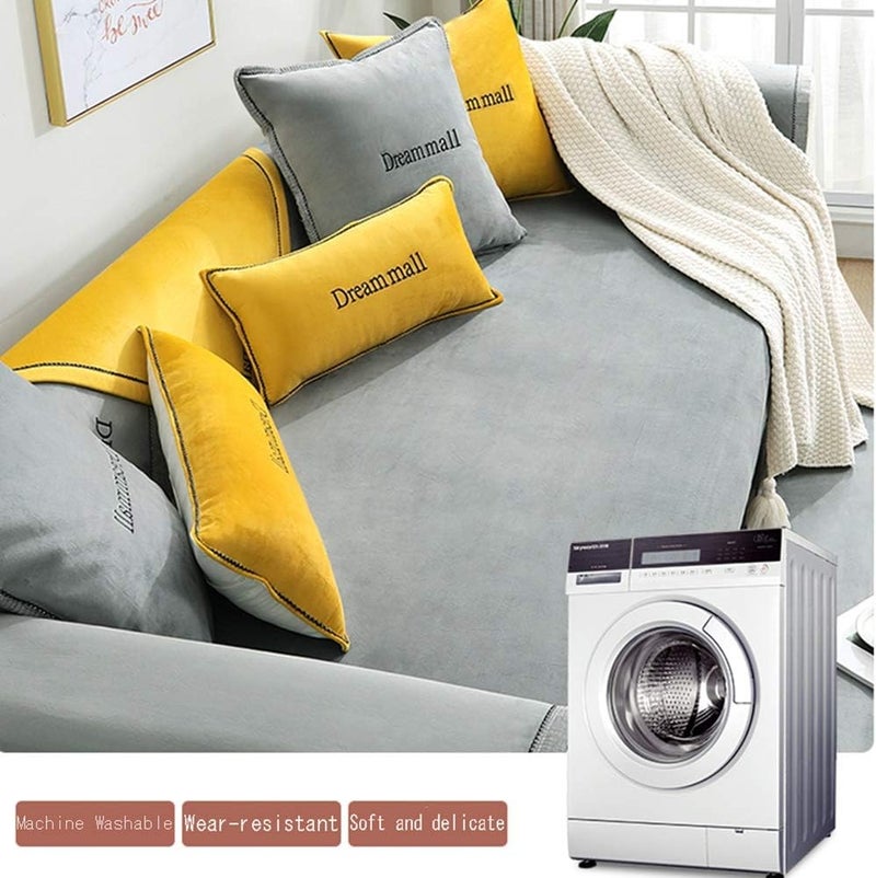 Couch Covers Non-Slip Sectional Sofa Slipcovers Water Resistant Reversible Sofa Protector for Dogs Kids Floor Mat Recliner Loveseat Slipcover 3 Colors (Color : Gray Size : 70x70cm) (Blue 110x240cm) - Image 4