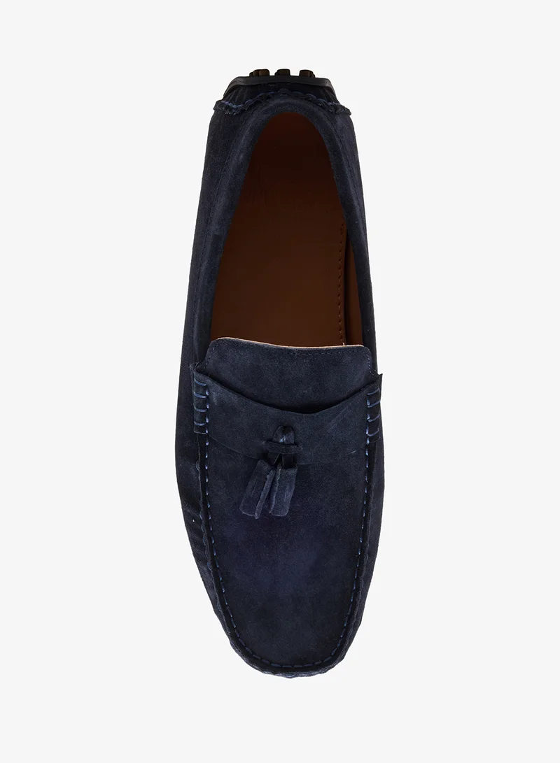 Steve Madden NAVY SUEDE Harringlor Suede Tassel Loafers for Men | Best Price UAE