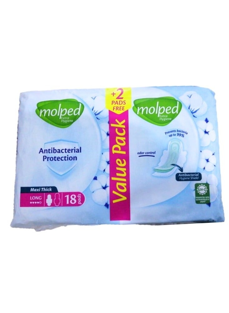 مولبيد عبوة اقتصادية إضافية للنظافة تحتوي على 18 فوطة صحية - Image 1