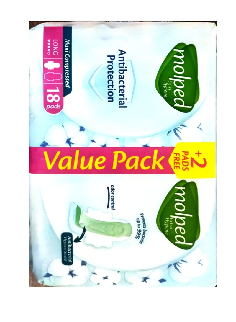 مولبيد عبوة اقتصادية إضافية للنظافة تحتوي على 18 فوطة صحية - Image 2