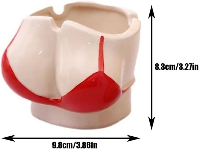 A Ceramic Ashtray - Creative Personality - Use For Living Room Home Office(Purple) - Image 3