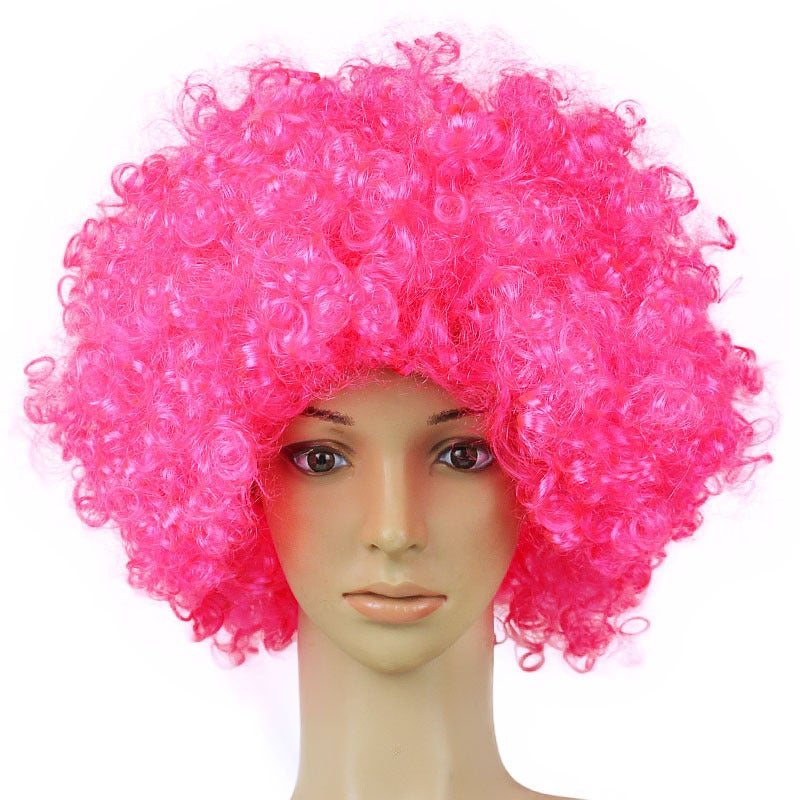 Generic Childrens Explosive Head Wig Minions Clown Dress Up Fans Wig Colorful Holiday Party Funny Curly Hair Props Peach