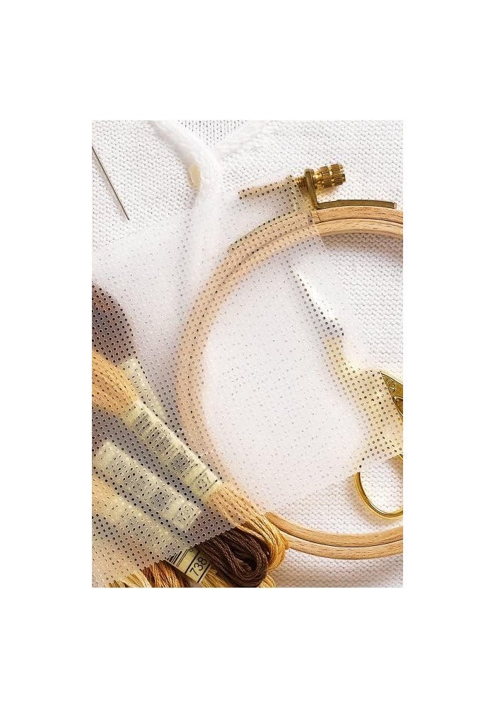 DMC DC90 Water Soluble Cross Stitch Canvas, 8 by 8-1/2-Inch, White, 14 Count - Image 2