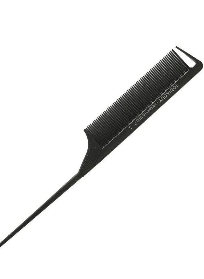 Black plastic hair styling comb 8615