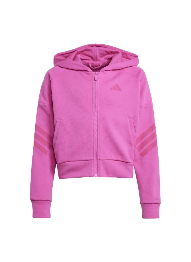 Adidas adidas future icons 3 stripes full zip track women hooded top