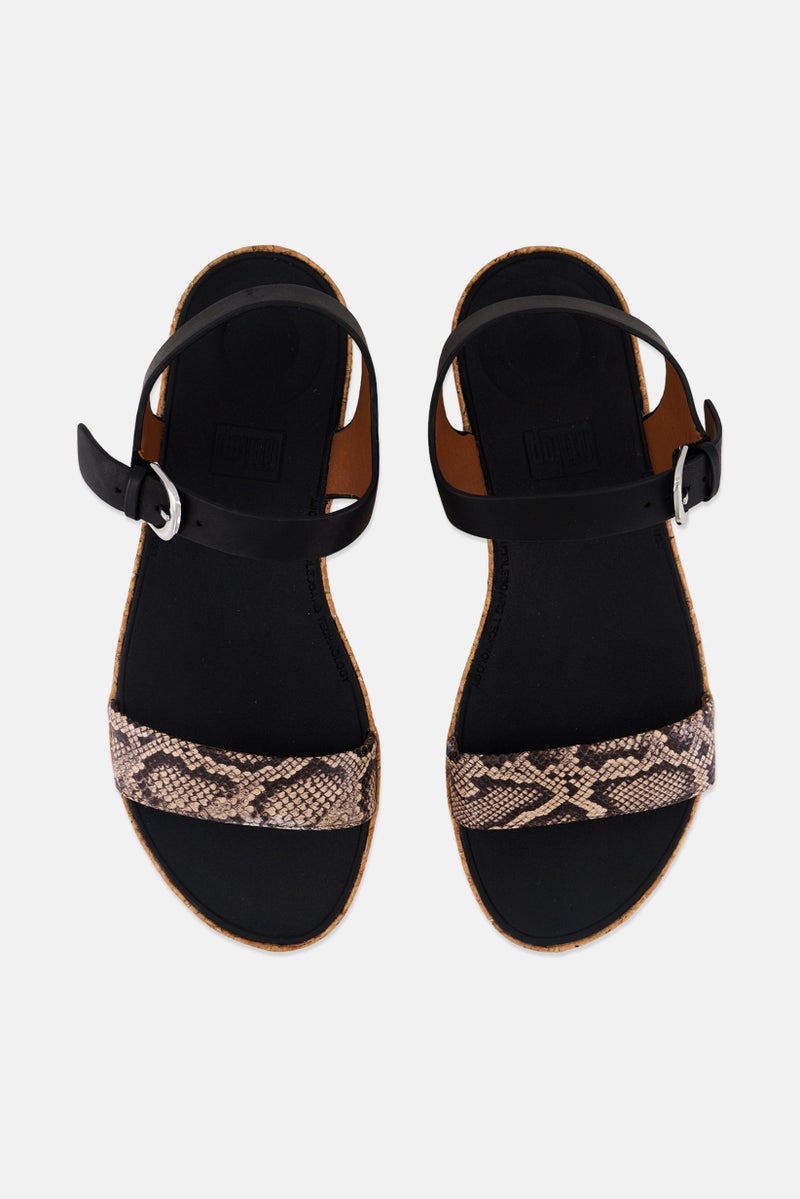 FitFlop Women Bon Back Strap Adjustable Buckle Sandals, Black Combo  - Image 2