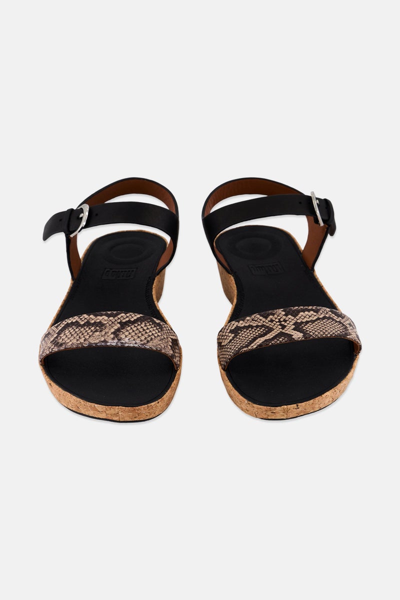 FitFlop Women Bon Back Strap Adjustable Buckle Sandals, Black Combo  - Image 3
