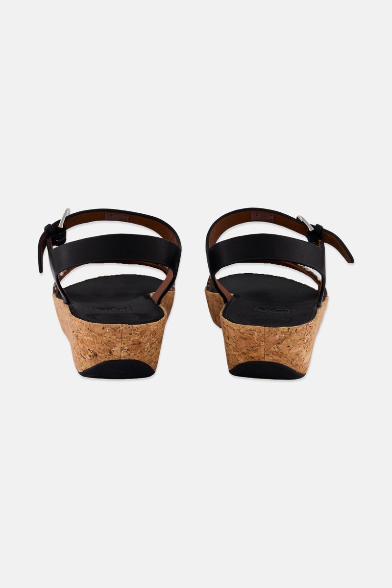 FitFlop Women Bon Back Strap Adjustable Buckle Sandals, Black Combo  - Image 4