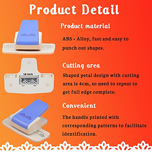 ECOHU Border Punch - Flower Design Embossing Punch for Scrapbooking, Wedding Cards, Decoration and DIY Arts - Image 5