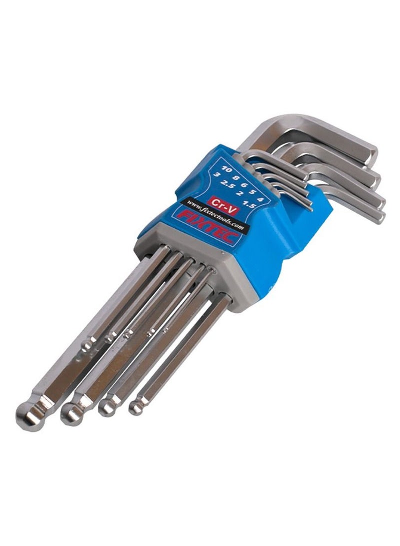 فيكس تيك 9 قطع CR-V Ball Point Hex Key Tool Set - Image 1