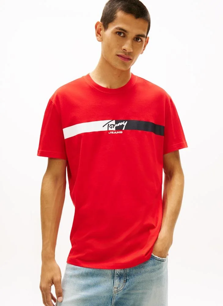 TOMMY JEANS Signature Logo Jersey T-Shirt