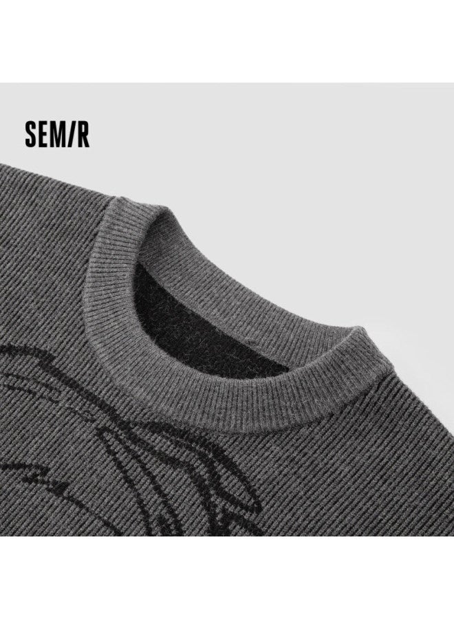 Semir Men's New Year Jacquard Knit Sweater Couple Spring Sweater Base Top Texture 109125107201 - Image 5
