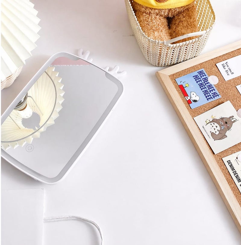 LED lighted makeup mirror, travel-friendly, rechargeable, touch control with adjustable brightness - Image 5
