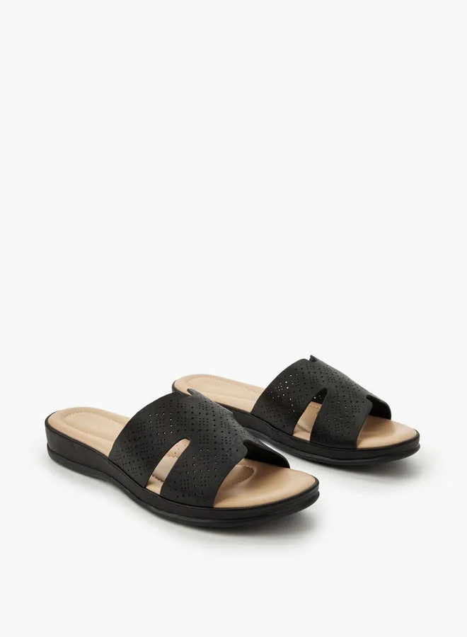 لو كونفورت Women Perforated Slide Sandals