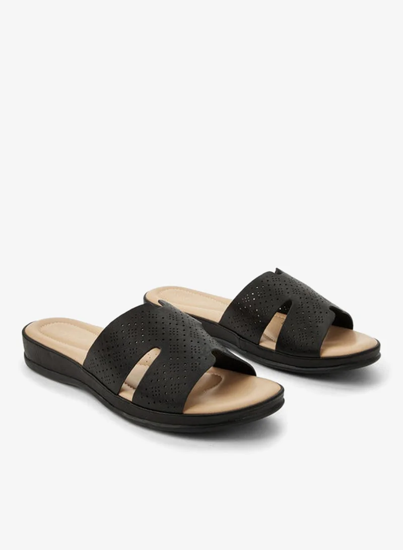 لو كونفورت Women Perforated Slide Sandals