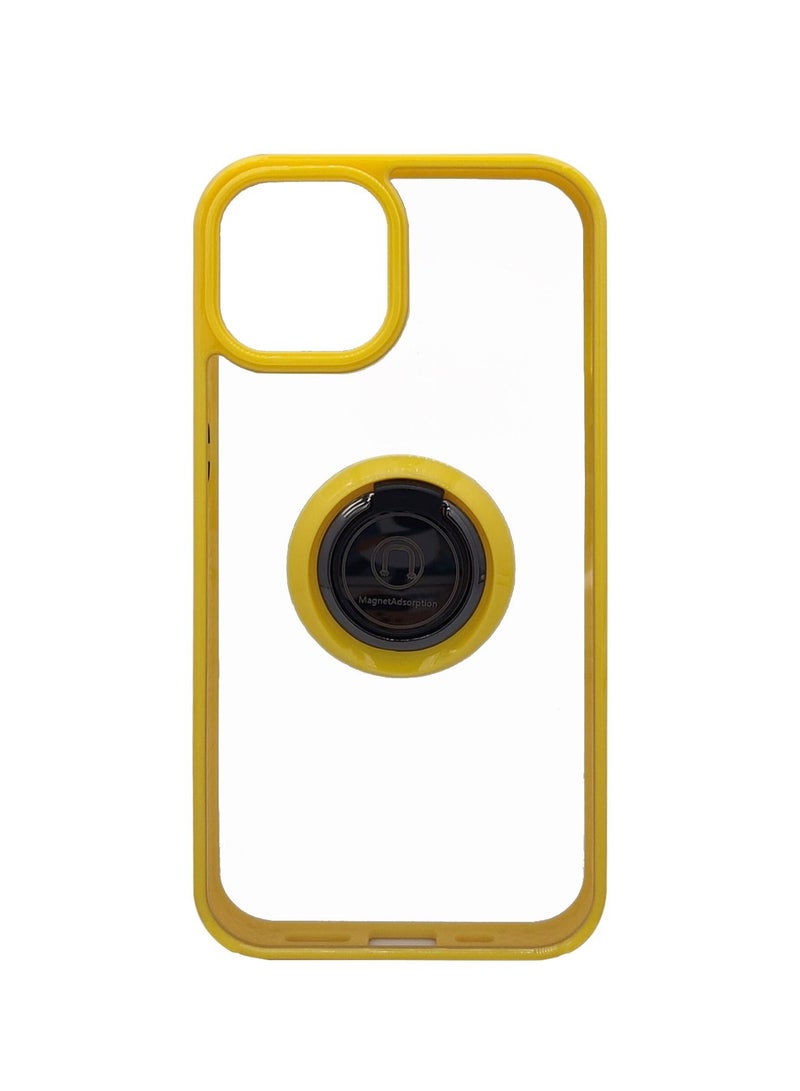 Compatible with iPhone 13 Case, Edge Protection Full Body Heavy Duty Clear Fall Prevention Protective Anti-Scratch Shockproof Case with Magnetic Car Mount with Ring Holder Stand - Image 1