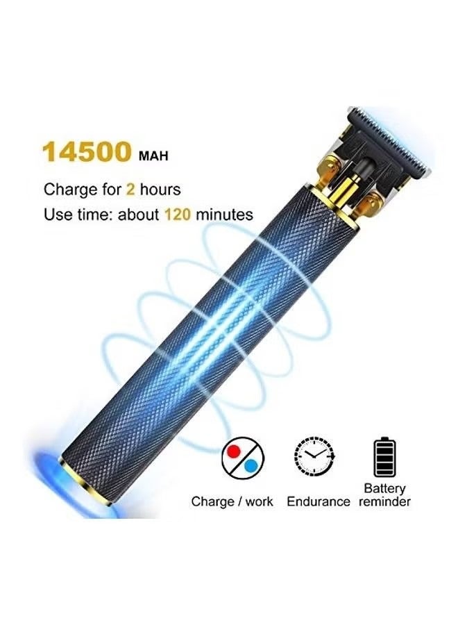 ORiTi مجموعة ماكينة قص الشعر الكهربائية الاحترافية القابلة لإعادة الشحن للرجال باللونين الذهبي والأسود - Image 5